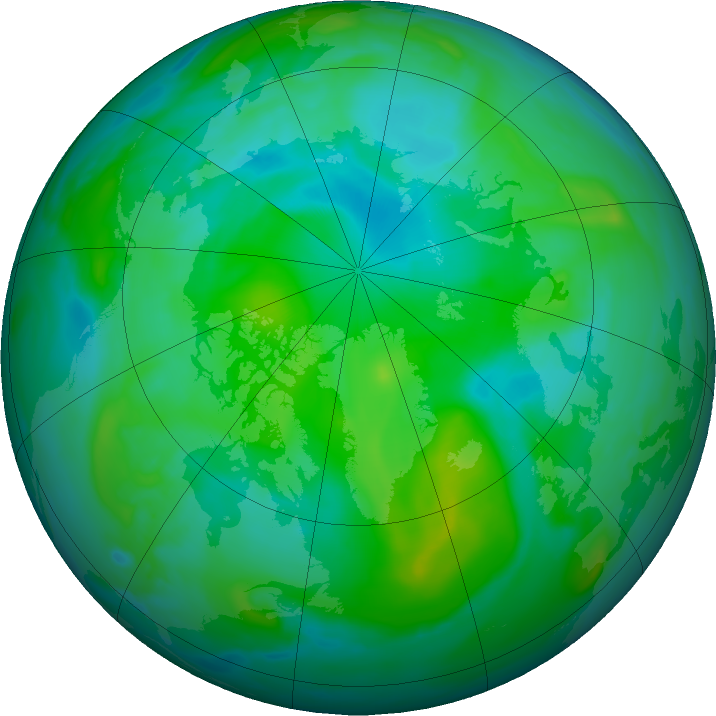 Arctic ozone map for 26 August 2019